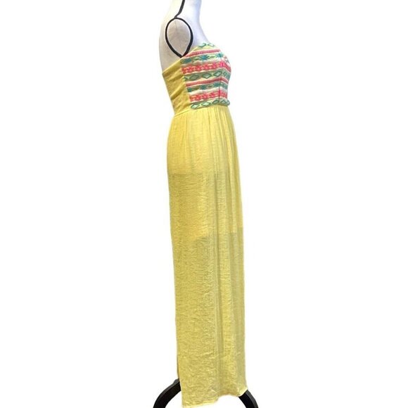 As You Wish Womens Tube Dress Size S Yellow Lined Zipper - Picture 11 of 12